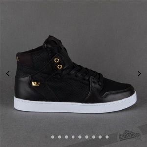 Supra 👑 Vaider Black/Gold-White sneaker shoe